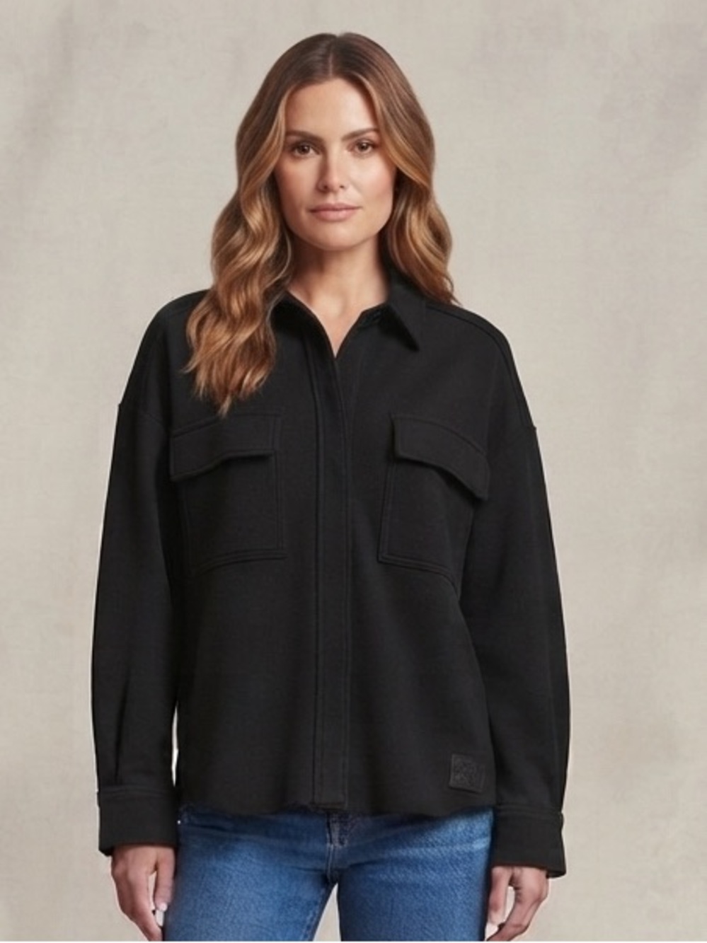 DKNY Jeans Women's Relaxed Cotton Shirt Jacket